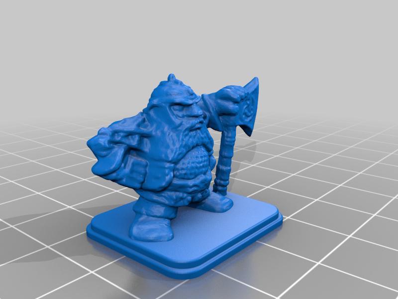 HeroQuest Dwarf Chainmail Helmet Battle Axe