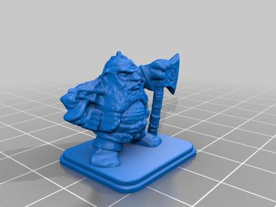 HeroQuest Dwarf Chainmail Helmet Battle Axe