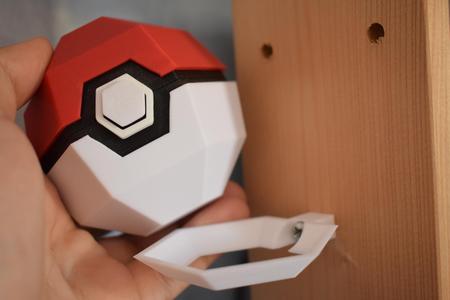 Wall Mount for Low Poly Pokeball