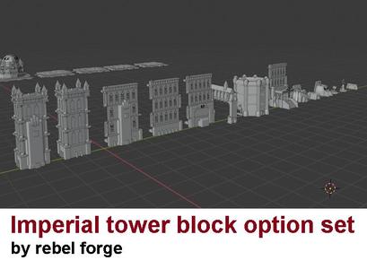 optionable tower block building set 6mm - 8mm scale