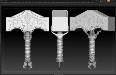 MJOLNIR HAMMER- THOR GOD OF WAR RAGNAROK (miniature)