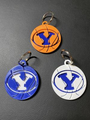 BYU Basketball Keychain