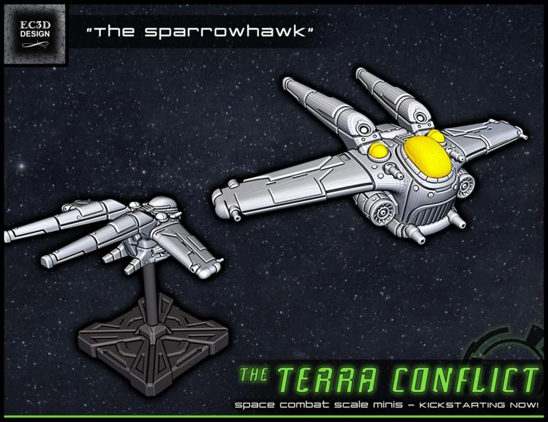 "The Sparrowhawk" - Space-combat scale mini