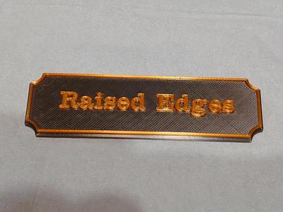 Classic Name Plate with Raised Edges