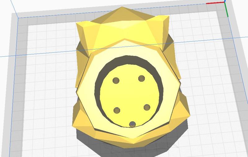 Bulbasaur low poly planter with drainage holes