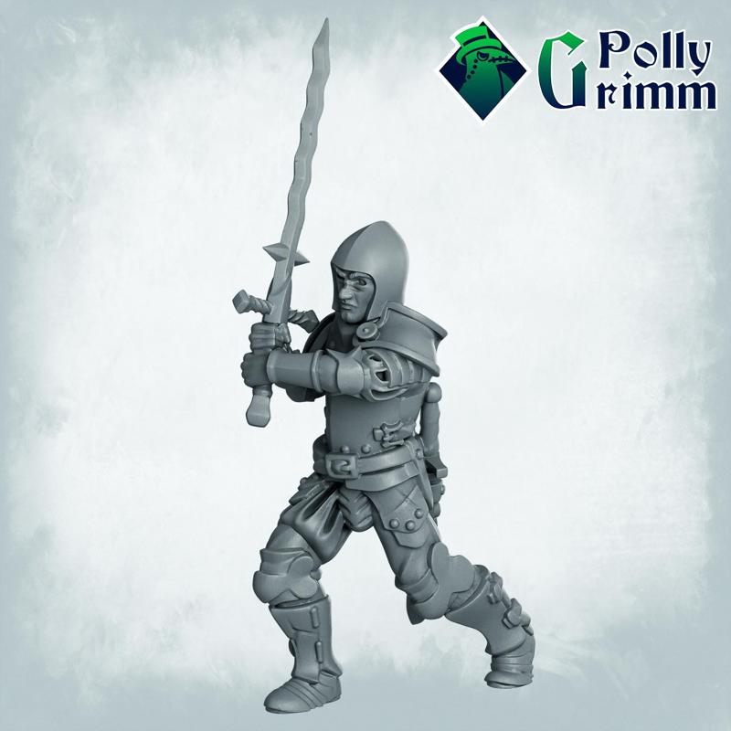 Fantasy and historic miniatures for tabletop games. Imperial Humans. Men at arms, landsknecht