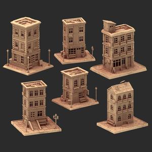 Small Town USA - 1900s - 6 Printable STL Buildings