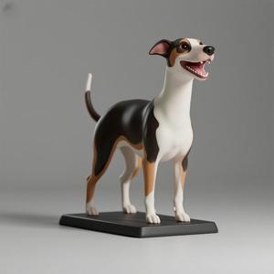 1122 Colorful Laughing Galgo Dog on Base, pug, dachshund, poodle, cat, dog, monkey, elephant, beagle, bear, lion, fox, bull terrier, pomeranian, galgo, wolf, doberman pinscher, newfoundland, crocodile