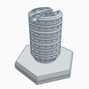 Sci-Fi Ruined Building 35 Hex Map Scale HMSSFR035
