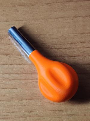 Short screwdriver handle for magnetic bit adapter