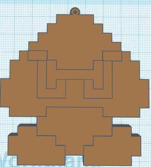 Goomba Pixel Ornament