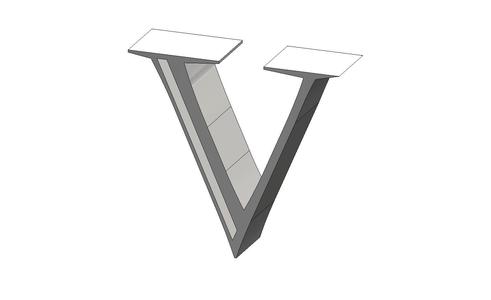 V Castellar Face Font Letter