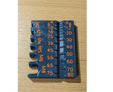 Yet Another Bolt and Nut Ruler - ISO (metric) / With magnets!