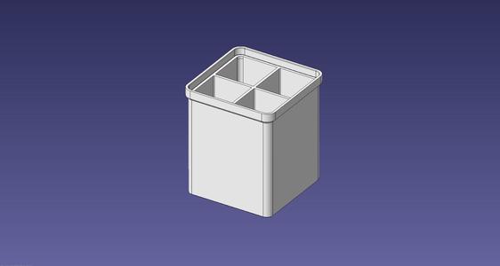 1x1 units, full height, 2x2 grid Stackable Insertbox