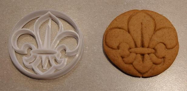 Scout Lily 3D cookie cutter