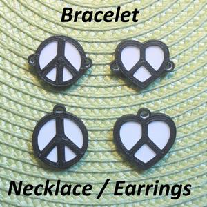 4 Peace Necklaces, Bracelets, Earrings, Jewelry