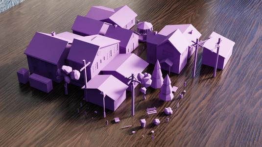 Low Poly Town Elements Collection V1