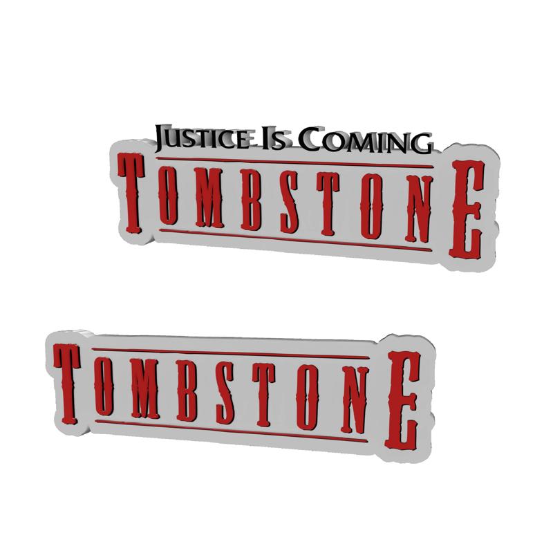 3D MULTICOLOR LOGO/SIGN - Tombstone (Two versions)