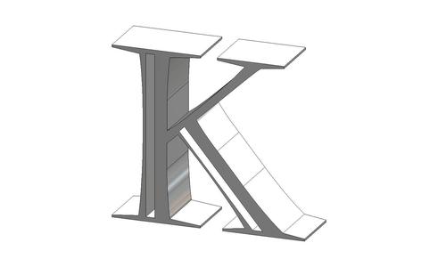 K Castellar Face Font Letter