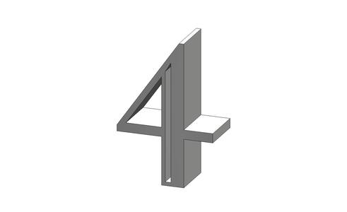 4 Number Imprint MT Shadow Font Number