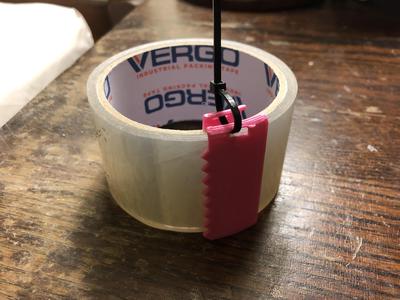 Tape Cutter with Zip Tie Fastner