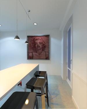 3d portrait lady in red
