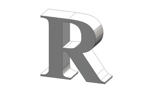 R letter Times New Roman Font