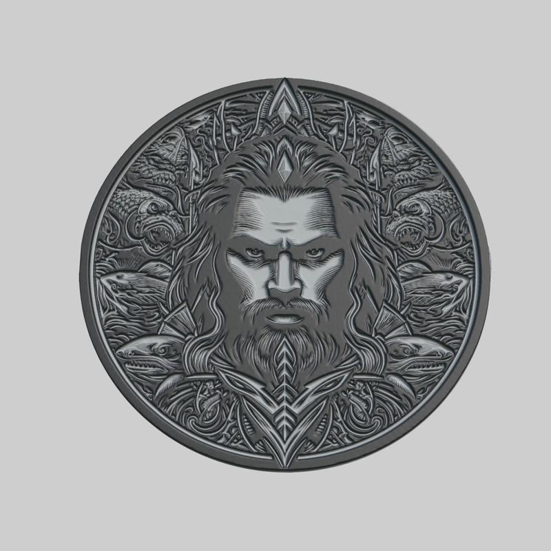Aquaman and the Lost Kingdom Medallion CNC Aquaman and the Lost Kingdom 3d Printer Obj Stl