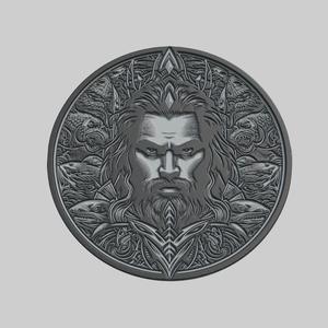 Aquaman and the Lost Kingdom Medallion CNC Aquaman and the Lost Kingdom 3d Printer Obj Stl
