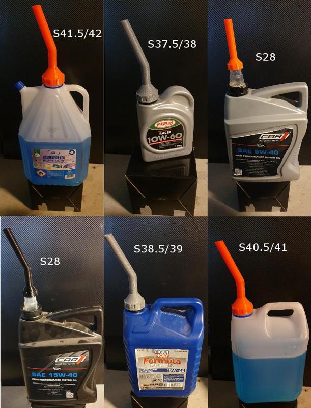 oil liquid fluid funnel with screw (thread) for cans - Trichter mit Verschraubung für Flaschen, Kanister Öl Flüssigkeiten