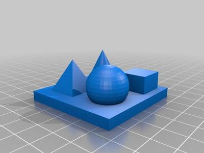 Test print 50mm base plate MORE SHAPES