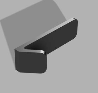 Hanger mounted with double-sided tape