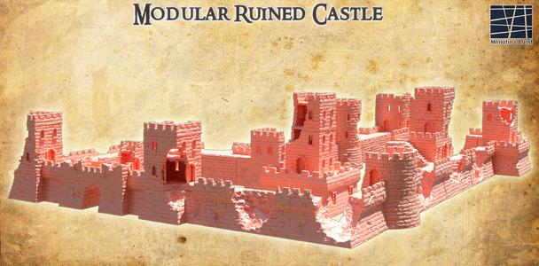 Modular Ruined Castle 28 mm Tabletop Terrain