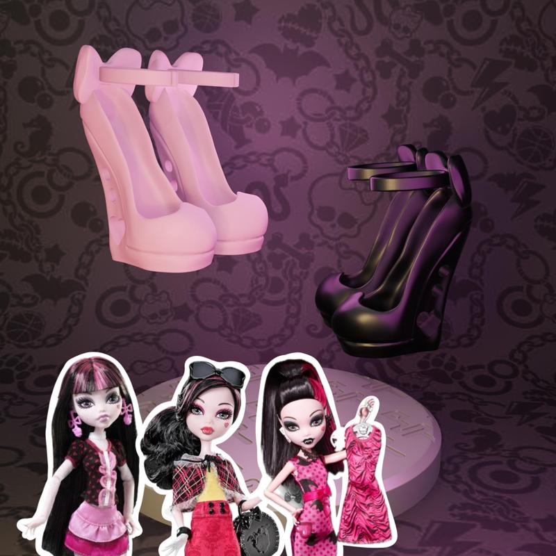 Monster High Killer Style/Day at The Maul/I Heart Fashion Draculaura doll shoes replacement