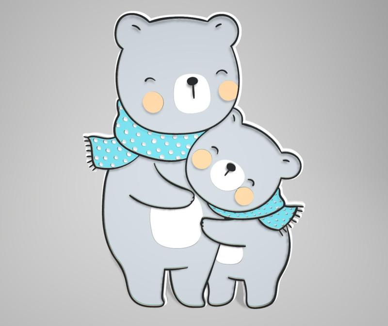 BEARS - FATHER AND SON - MAGNET