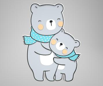 BEARS - FATHER AND SON - MAGNET
