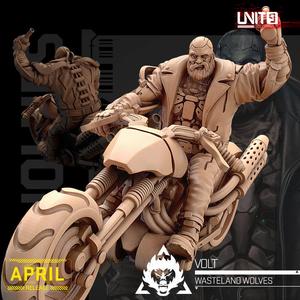 Cyberpunk - Volt on motorbike - Wasteland Wolves