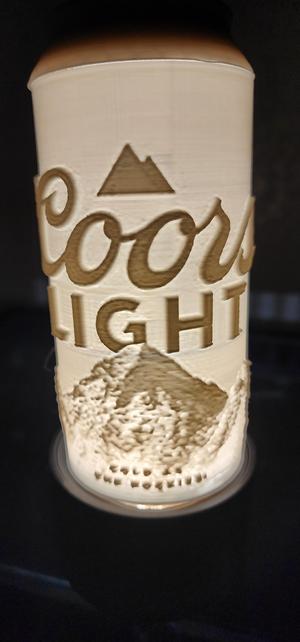 Coors Light Can Lithophane