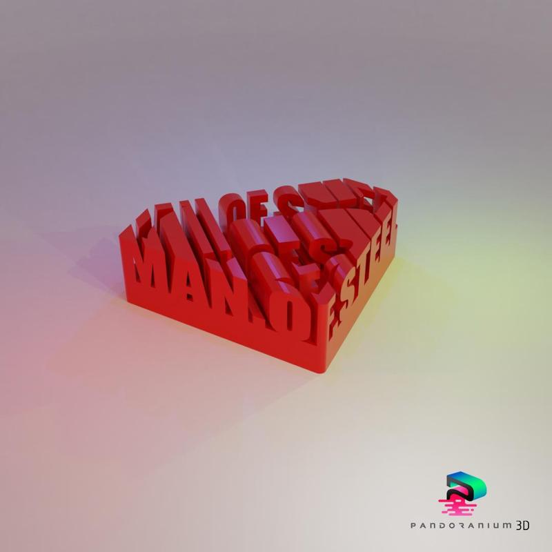 3D Word Shape - Man of Steel