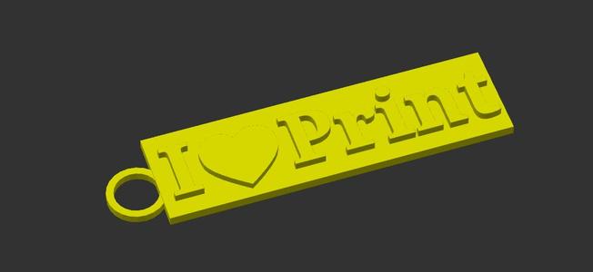 llavero i love print