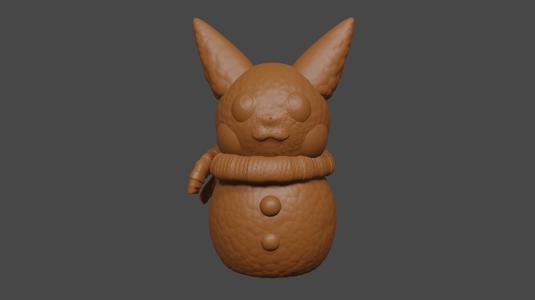 Pokemon inspired, Pikachu Snowman