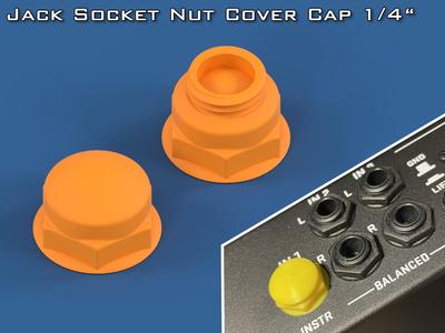 Jack Socket Nut Cover Cap 1/4" (6.35mm)