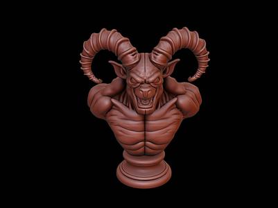 Beast-Hybrid Demon Beast Bust