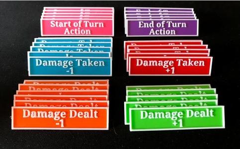 Status Tokens for Sentinels of the Multiverse Board Game