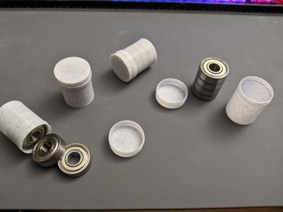 Parametric container for ball bearings, "Vase Mode"
