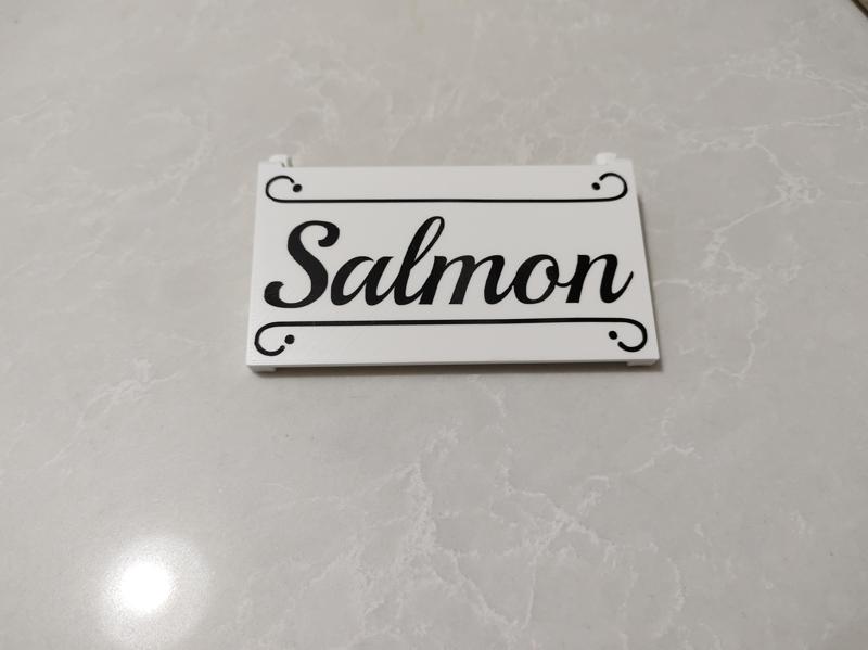 Label for basket or pegboard