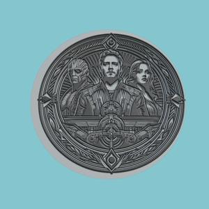 Guardians of the Galaxy Medallion CNC Guardians of the Galaxy 3d Printer Obj Stl