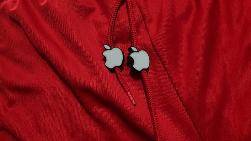 Apple Logo Hoodie Drawstring Beads