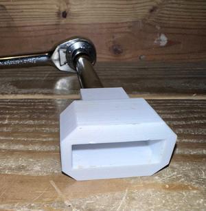 City Water Meter Wrench to .5 Inch Socket Wrench Adapter - Curb Key