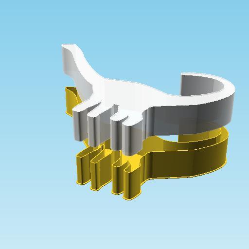 Dinosaur Icon 00DF, nestable box (v2)